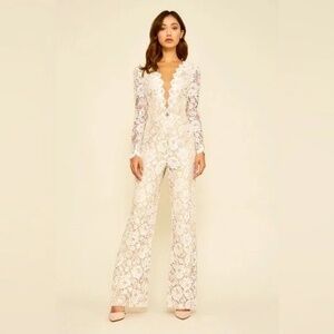 TADASHI SHOJI BRIDAL Revel Jumpsuit Ivory
